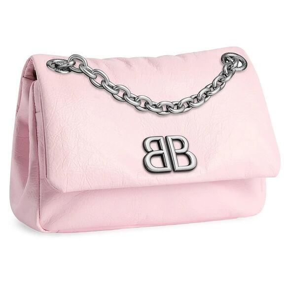Balenciaga Monaco Mini Shoulder Bag in Rose Pink - Picture 1 of 11